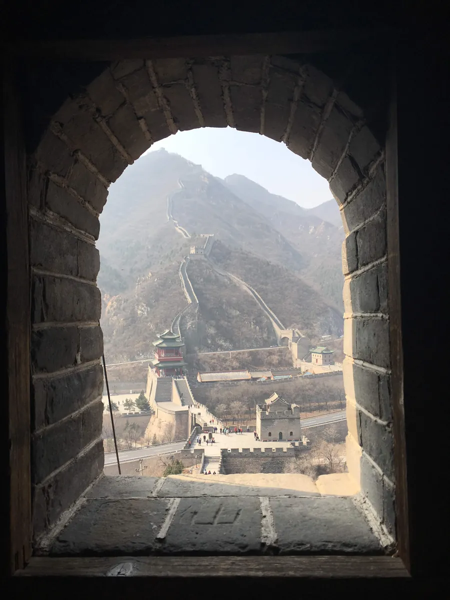 A section of the Great Wall of China near Beijing.